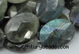 CLB45 15.5 inches 18*25mm faceted oval labradorite gemstone beads