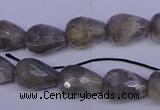 CLB503 15.5 inches 10*14mm faceted teardrop labradorite beads