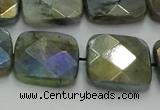 CLB689 15.5 inches 18mm faceted square AB-color labradorite beads