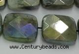 CLB690 15.5 inches 20mm faceted square AB-color labradorite beads