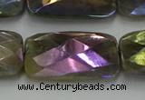 CLB708 15.5 inches 20*30mm faceted rectangle AB-color labradorite beads