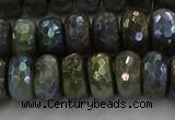 CLB759 15.5 inches 7*12mm faceted rondelle AB-color labradorite beads