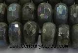 CLB761 15.5 inches 9*16mm faceted rondelle AB-color labradorite beads