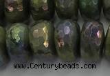 CLB762 15.5 inches 10*18mm faceted rondelle AB-color labradorite beads