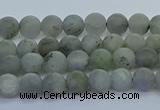 CLB871 15.5 inches 4mm round matte labradorite gemstone beads