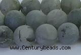 CLB875 15.5 inches 12mm round matte labradorite gemstone beads