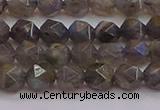 CLB972 15.5 inches 8mm faceted nuggets labradorite gemstone beads