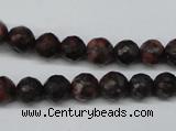 CLD102 15.5 inches 8mm faceted round leopard skin jasper beads