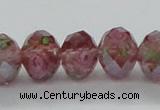 CLG29 15 inches 8*10mm faceted rondelle handmade lampwork beads