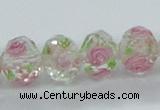 CLG31 15 inches 8*10mm faceted rondelle handmade lampwork beads