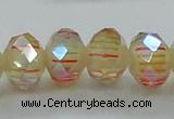 CLG39 14 inches 8*10mm faceted rondelle handmade lampwork beads