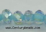 CLG42 14 inches 8*10mm faceted rondelle handmade lampwork beads