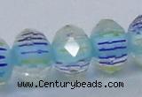 CLG44 13 inches 9*12mm faceted rondelle handmade lampwork beads