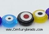 CLG507 16 inches 10mm flat round lampwork glass beads wholesale