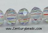 CLG52 13 inches 9*12mm faceted rondelle handmade lampwork beads