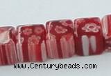 CLG564 16 inches 8*8mm cube lampwork glass beads wholesale