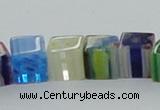 CLG567 16 inches 8*8mm cube lampwork glass beads wholesale