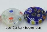 CLG588 16 inches 16mm flat round lampwork glass beads wholesale