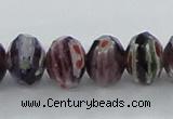 CLG60 15 inches 8*10mm faceted rondelle handmade lampwork beads