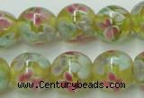 CLG756 15.5 inches 10mm round lampwork glass beads wholesale