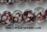 CLG767 14.5 inches 8*12mm rondelle lampwork glass beads wholesale