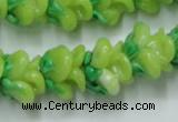 CLG789 15.5 inches 11*13mm rose lampwork glass beads wholesale