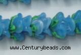 CLG794 15.5 inches 11*13mm rose lampwork glass beads wholesale