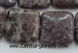CLI09 15.5 inches 25*25mm square natural lilac jasper beads wholesale