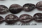 CLI20 15.5 inches 13*18mm flat teardrop lilac jasper beads wholesale