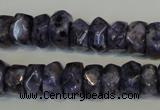 CLJ248 15.5 inches 6*11mm faceted nuggets dyed sesame jasper beads