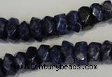 CLJ249 15.5 inches 6*11mm faceted nuggets dyed sesame jasper beads