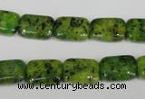 CLJ280 15.5 inches 10*14mm rectangle dyed sesame jasper beads wholesale