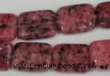 CLJ292 15.5 inches 15*20mm rectangle dyed sesame jasper beads wholesale