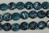 CLJ310 15.5 inches 10mm flat round dyed sesame jasper beads wholesale