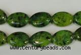 CLJ318 15.5 inches 10*14mm oval dyed sesame jasper beads wholesale