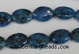 CLJ320 15.5 inches 10*14mm oval dyed sesame jasper beads wholesale