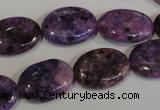 CLJ324 15.5 inches 13*18mm oval dyed sesame jasper beads wholesale