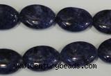 CLJ325 15.5 inches 13*18mm oval dyed sesame jasper beads wholesale