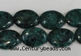 CLJ327 15.5 inches 13*18mm oval dyed sesame jasper beads wholesale