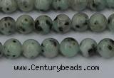 CLJ400 15.5 inches 4mm round sesame jasper beads wholesale