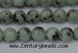 CLJ401 15.5 inches 6mm round sesame jasper beads wholesale