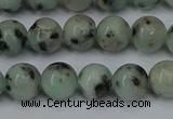 CLJ402 15.5 inches 8mm round sesame jasper beads wholesale