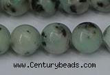 CLJ405 15.5 inches 14mm round sesame jasper beads wholesale