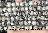 CLJ500 15.5 inches 4mm,6mm,8mm,10mm & 12mm round sesame jasper beads