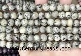 CLJ502 15.5 inches 4mm,6mm,8mm,10mm & 12mm round sesame jasper beads