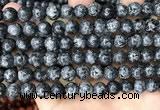 CLJ532 15.5 inches 4mm,6mm,8mm,10mm & 12mm round sesame jasper beads