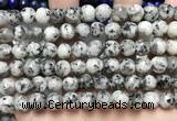 CLJ551 15.5 inches 6mm,8mm,10mm & 12mm faceted round sesame jasper beads