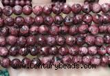 CLJ556 15.5 inches 6mm,8mm,10mm & 12mm faceted round sesame jasper beads