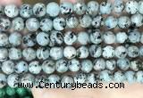 CLJ557 15.5 inches 6mm,8mm,10mm & 12mm faceted round sesame jasper beads