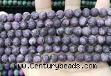 CLJ587 15 inches 8mm round matte sesame jasper beads